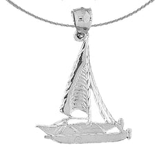 10K, 14K or 18K Gold Sailboat Pendant