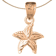 14K or 18K Gold Starfish Pendant