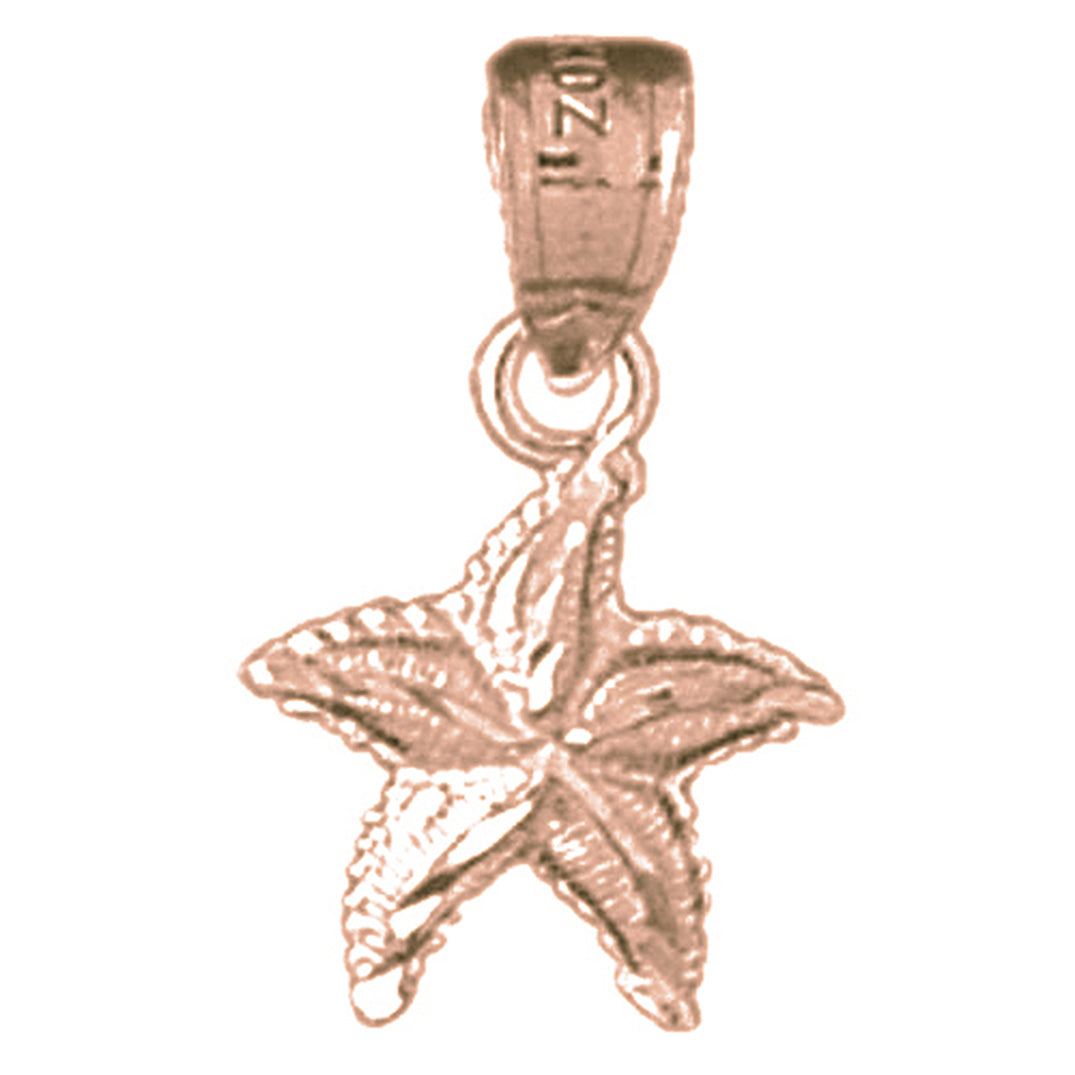 14K or 18K Gold Starfish Pendant