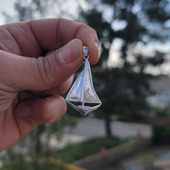 10K, 14K or 18K Gold Sailboat Pendant