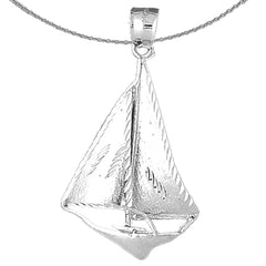 10K, 14K or 18K Gold Sailboat Pendant