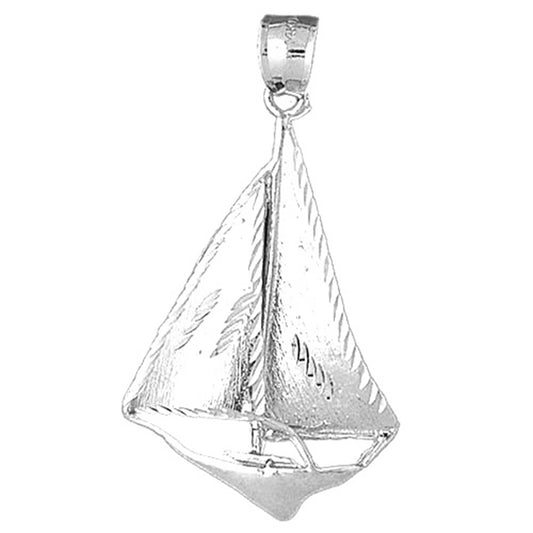 10K, 14K or 18K Gold Sailboat Pendant