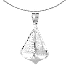 10K, 14K or 18K Gold Sailboat Pendant