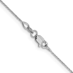 14K White Gold .85mm Diamond-cut Cable Chain