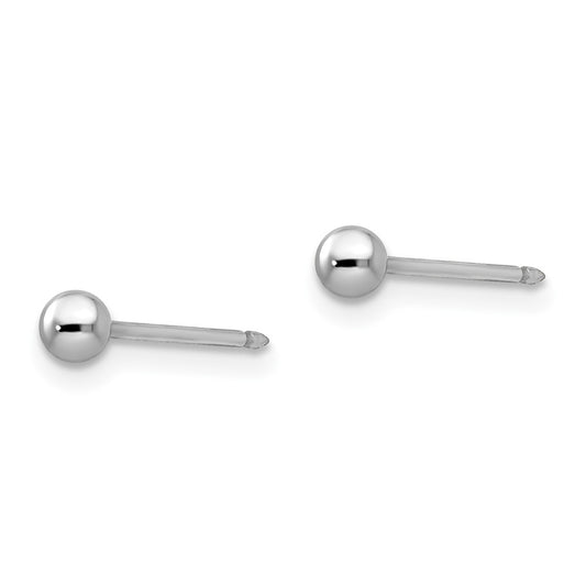 Inverness 14K Yellow Gold White Gold 3mm Ball Post Earrings