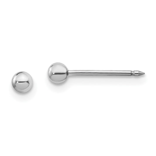 Inverness 14K Yellow Gold White Gold 3mm Ball Post Earrings