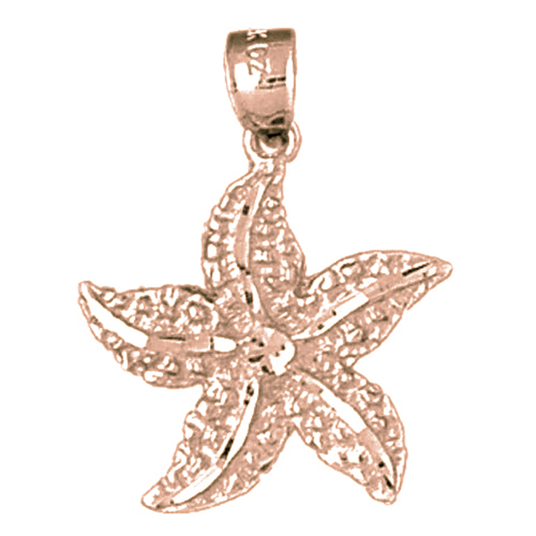 14K or 18K Gold Starfish Pendant