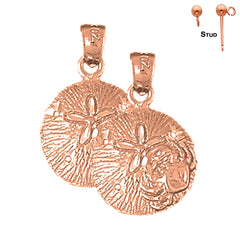 14K or 18K Gold Sand Dollar Earrings