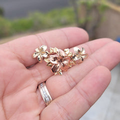 10K, 14K oder 18K Gold Plumeria Schiebeanhänger