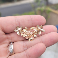 10K, 14K oder 18K Gold Plumeria Schiebeanhänger