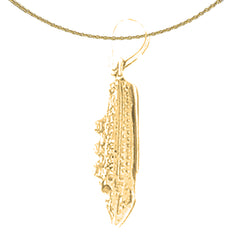 14K or 18K Gold 3D Cruise Ship Pendant