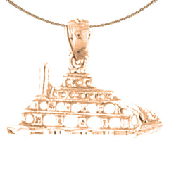 14K or 18K Gold Cruise Ship Pendant