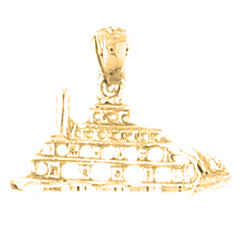 14K or 18K Gold Cruise Ship Pendant