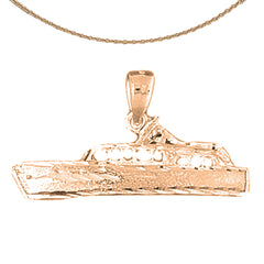 10K, 14K or 18K Gold Cruise Ship Pendant