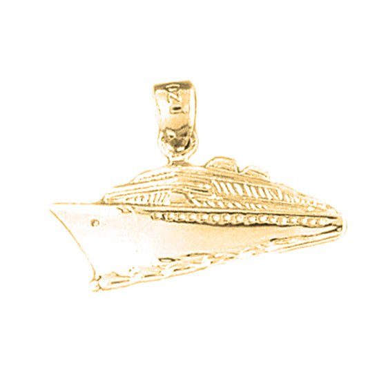 14K or 18K Gold Cruise Ship Pendant