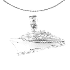 14K or 18K Gold Cruise Ship Pendant