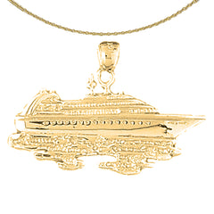 Kreuzfahrtschiff-Anhänger aus 10 Karat, 14 Karat oder 18 Karat Gold