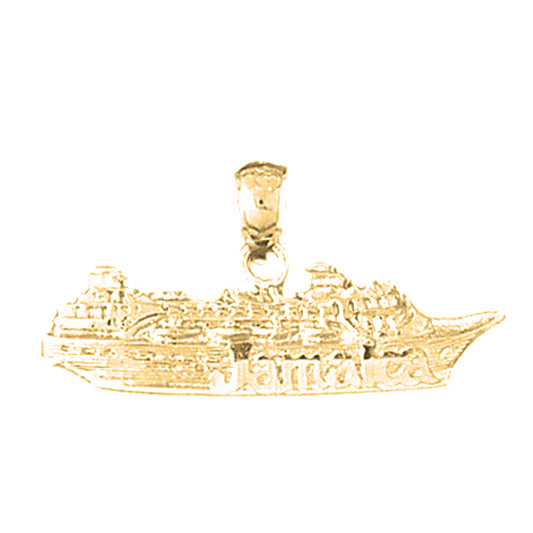 14K or 18K Gold Cruise Ship Pendant