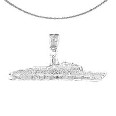 14K or 18K Gold Freight Ship Pendant