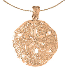 10K, 14K oder 18K Gold Sanddollar Anhänger