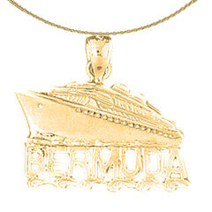 Colgante de crucero de las Bermudas en oro de 10 quilates, 14 quilates o 18 quilates