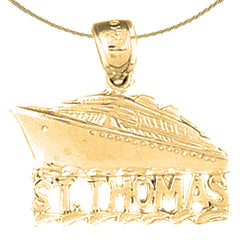 Colgante de crucero St. Thomas de oro de 10 quilates, 14 quilates o 18 quilates