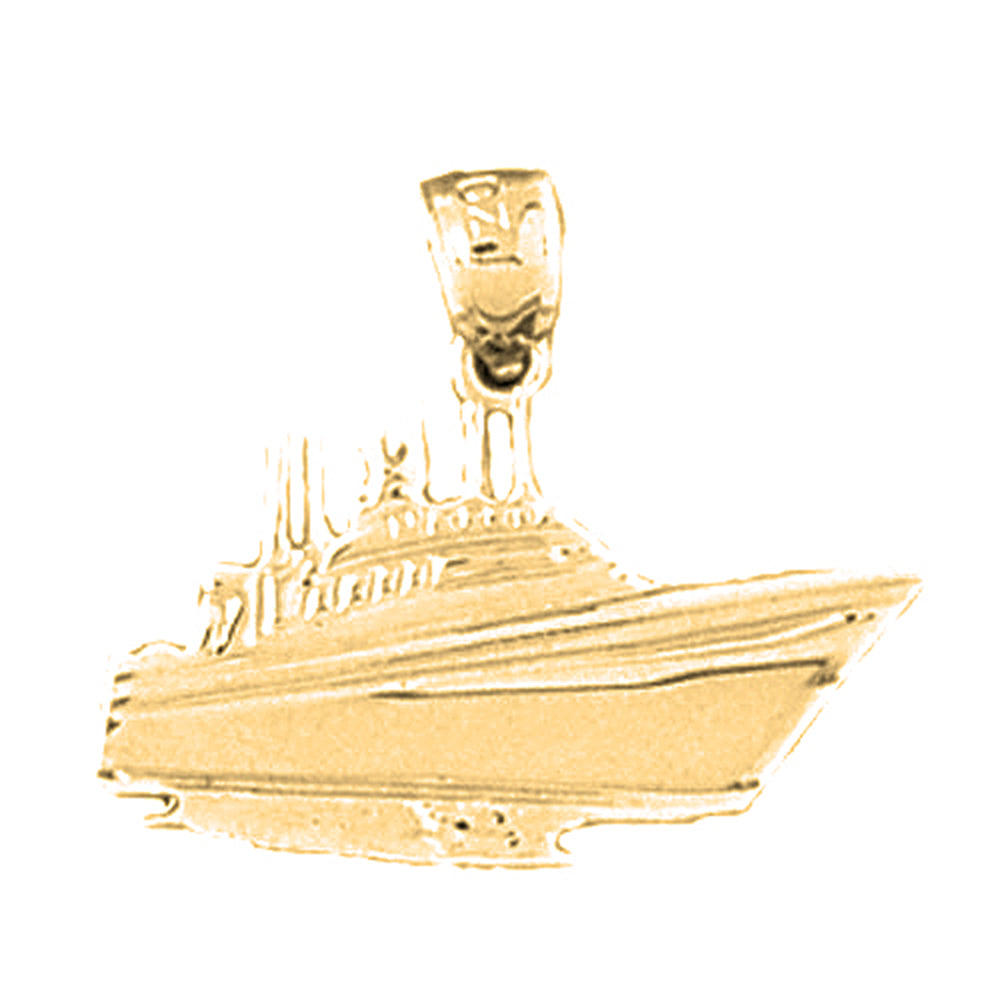 14K or 18K Gold Cruise Ship Pendant