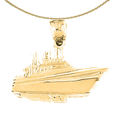 14K or 18K Gold Cruise Ship Pendant