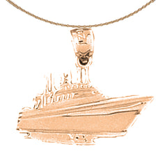 14K or 18K Gold Cruise Ship Pendant