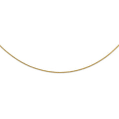 Collar de oro amarillo de 14 quilates con alambre para el cuello con talla de diamante de 1,5 mm