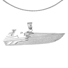 10K, 14K or 18K Gold Speed Race Boat Pendant