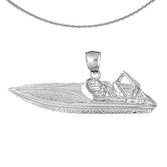 10K, 14K or 18K Gold Motor Boat Pendant