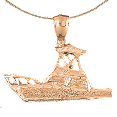 10K, 14K or 18K Gold Yacht Pendant