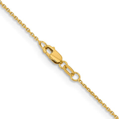 Cadena tipo cable con corte de diamante de 1,05 mm de oro amarillo de 14 quilates