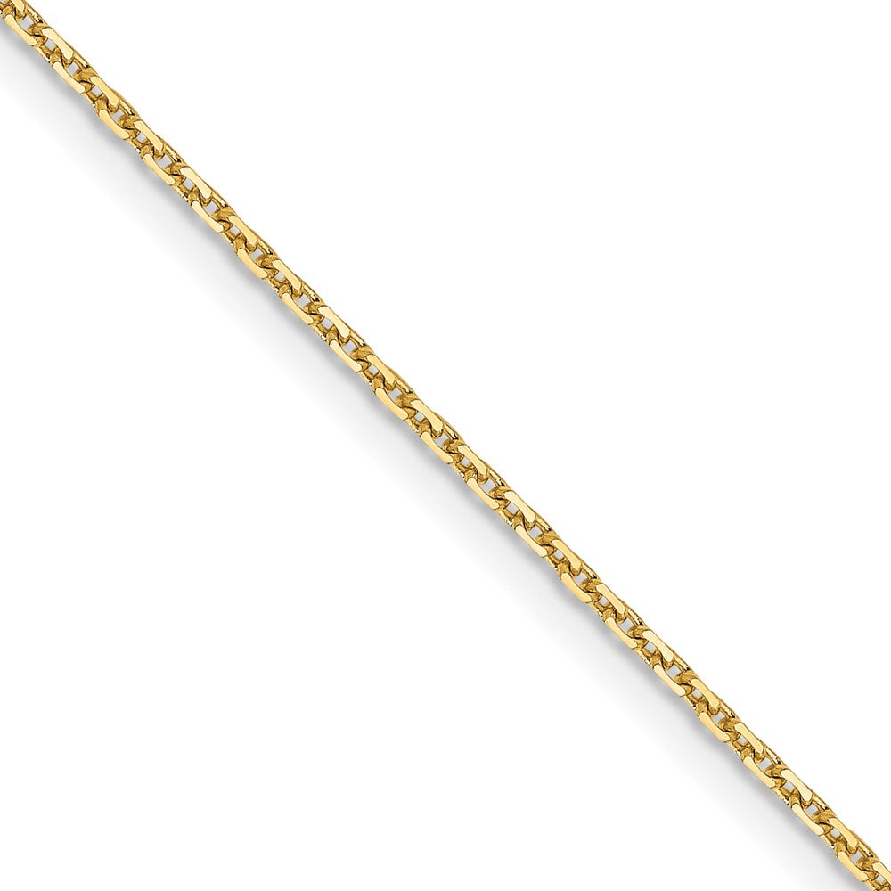 14K Yellow Gold 1.05mm Diamond-cut Cable Chain