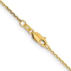14K Yellow Gold 1.4mm Diamond-cut Cable Chain