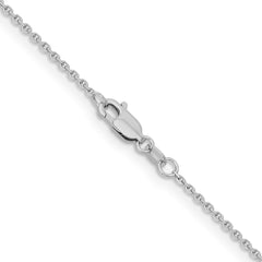 14K White Gold 1.4mm Diamond-cut Cable Chain