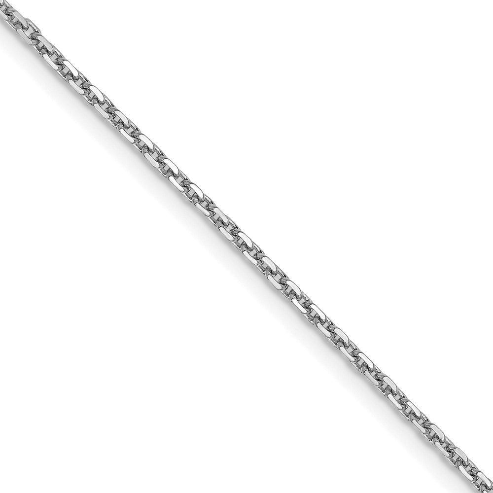 14K White Gold 1.4mm Diamond-cut Cable Chain