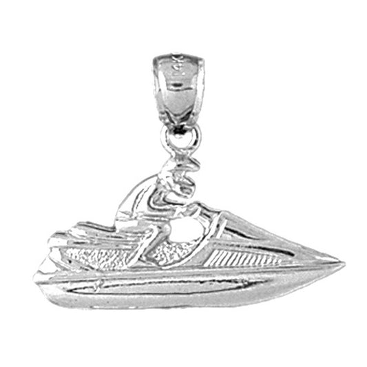 14K or 18K Gold Jet Ski Pendant