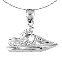 14K or 18K Gold Jet Ski Pendant