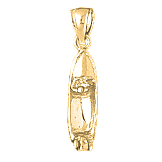 14K or 18K Gold Jet Ski 3D Pendant