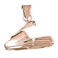 10K, 14K or 18K Gold Jet Ski 3D Pendant