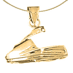 10K, 14K or 18K Gold Jet Ski 3D Pendant