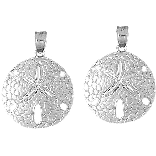 Sterling Silver 35mm Sand Dollar Earrings