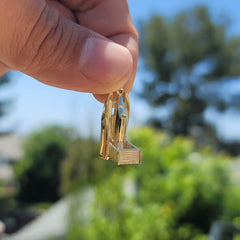 10K, 14K or 18K Gold Race Boat 3D Pendant