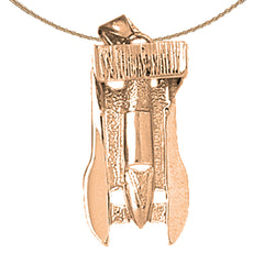 10K, 14K or 18K Gold Race Boat 3D Pendant