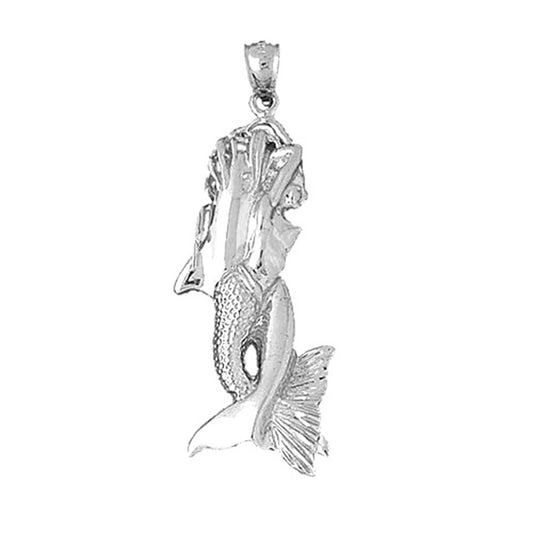 10K, 14K or 18K Gold Mermaid Pendant