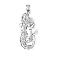 10K, 14K or 18K Gold Mermaid Pendant