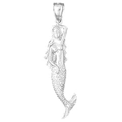 10K, 14K or 18K Gold Mermaid Pendant