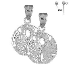 14K or 18K Gold Sand Dollar Earrings